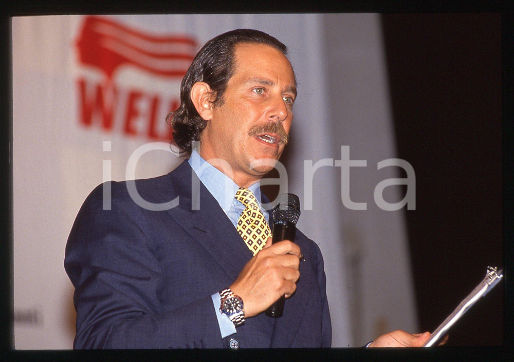35mm vintage slide* 1992 Milano ALBERTO CASTAGNA ad evento WELLA