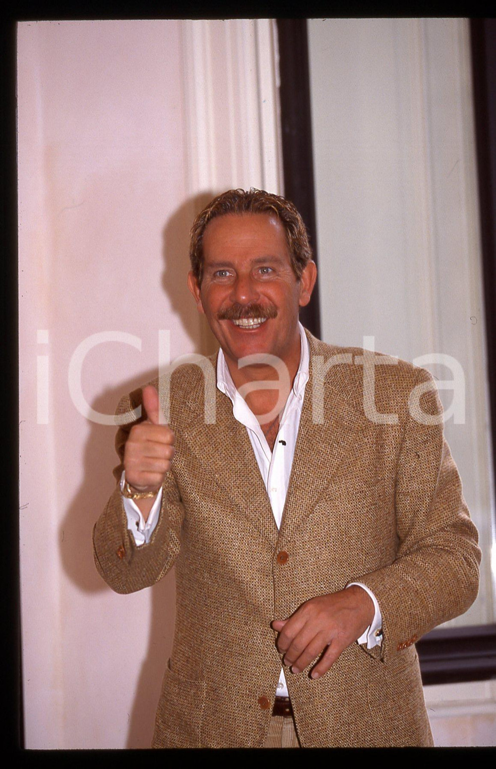 35mm vintage slide*1995ca Presentatore ALBERTO CASTAGNA ritratto (19)