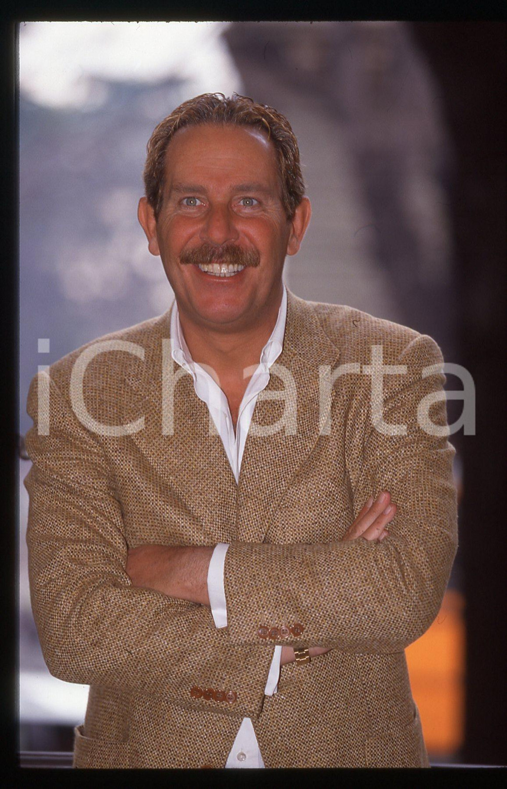 35mm vintage slide*1995ca Presentatore ALBERTO CASTAGNA ritratto (20)