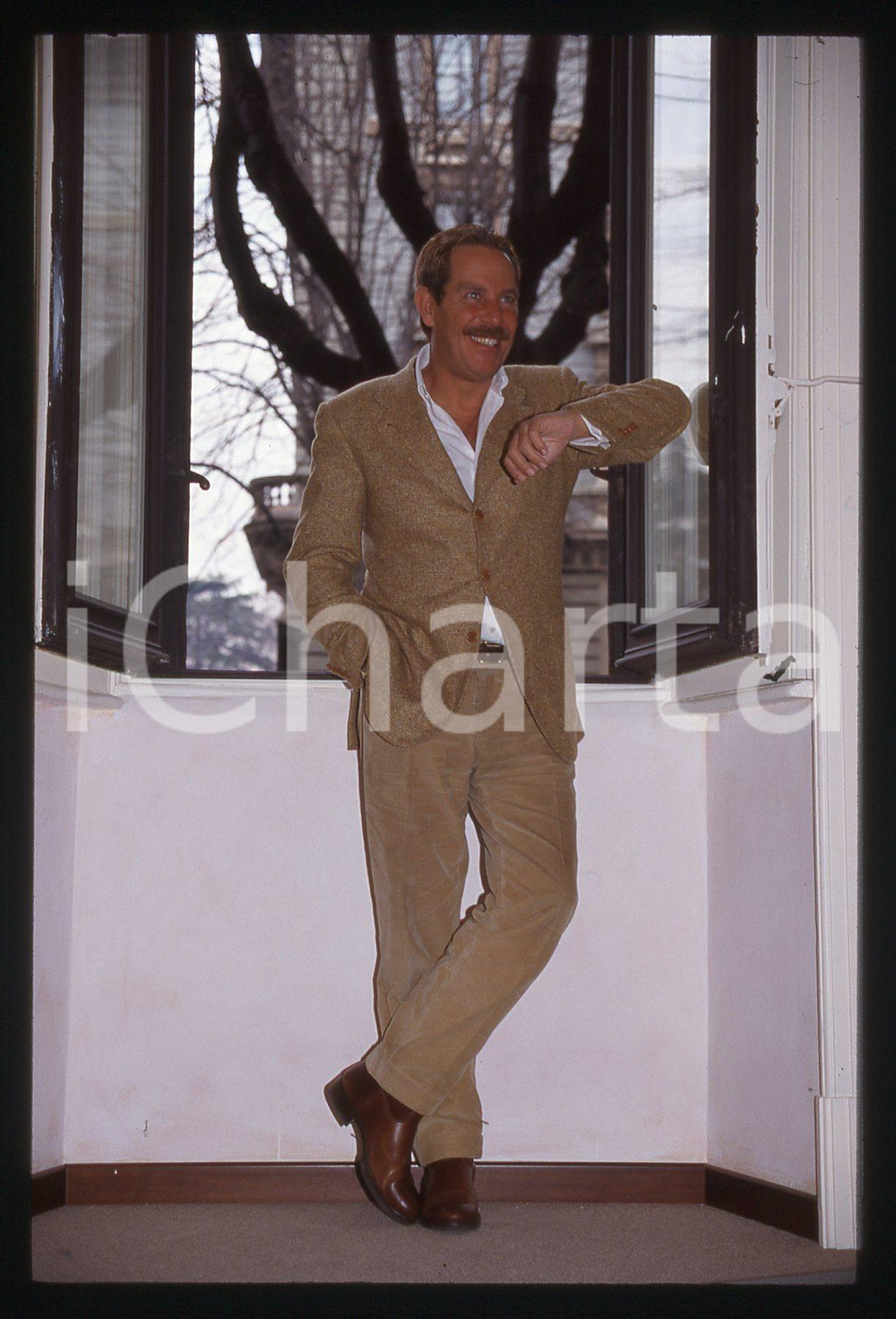 35mm vintage slide*1995ca Presentatore ALBERTO CASTAGNA ritratto (21)
