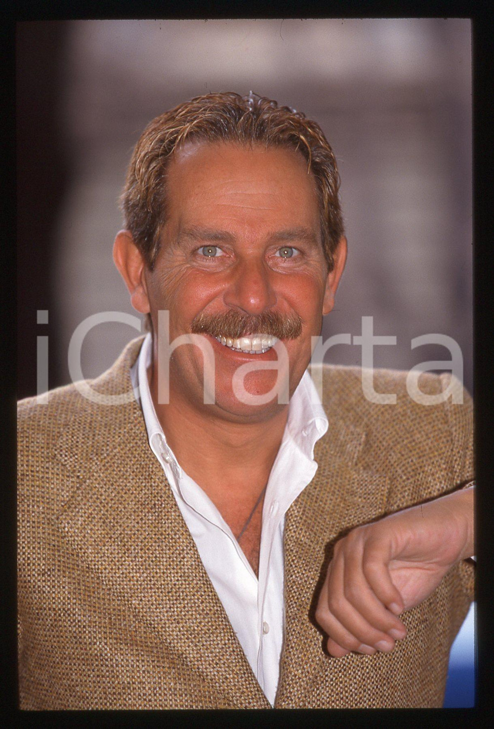 35mm vintage slide*1995ca Presentatore ALBERTO CASTAGNA ritratto (25)