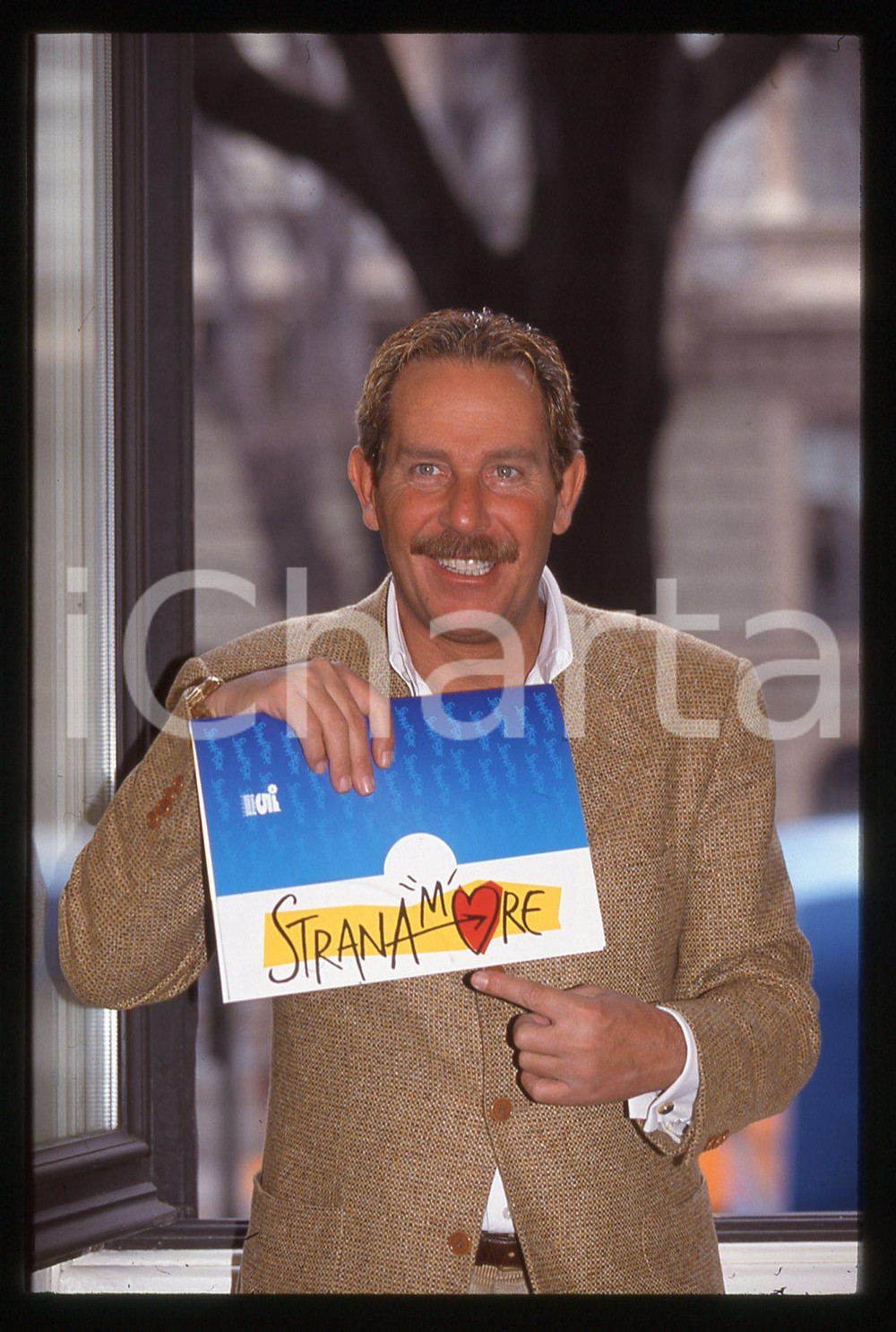 35mm vintage slide*1995ca ALBERTO CASTAGNA con cartelletta STRANAMORE 