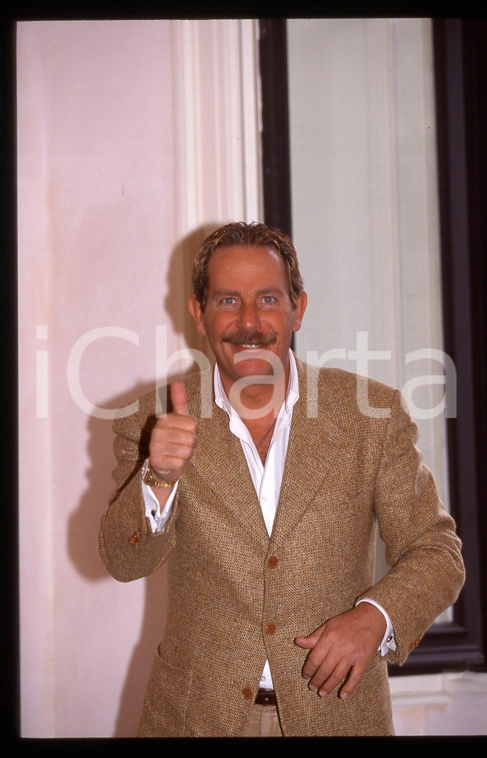 35mm vintage slide*1995ca Presentatore ALBERTO CASTAGNA ritratto (30)