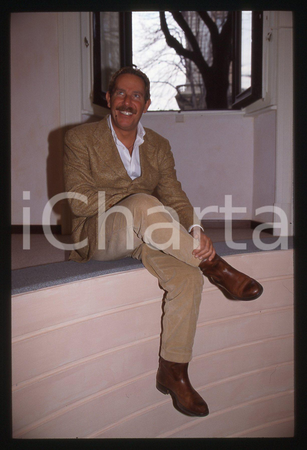 35mm vintage slide*1995ca Presentatore ALBERTO CASTAGNA ritratto (31)