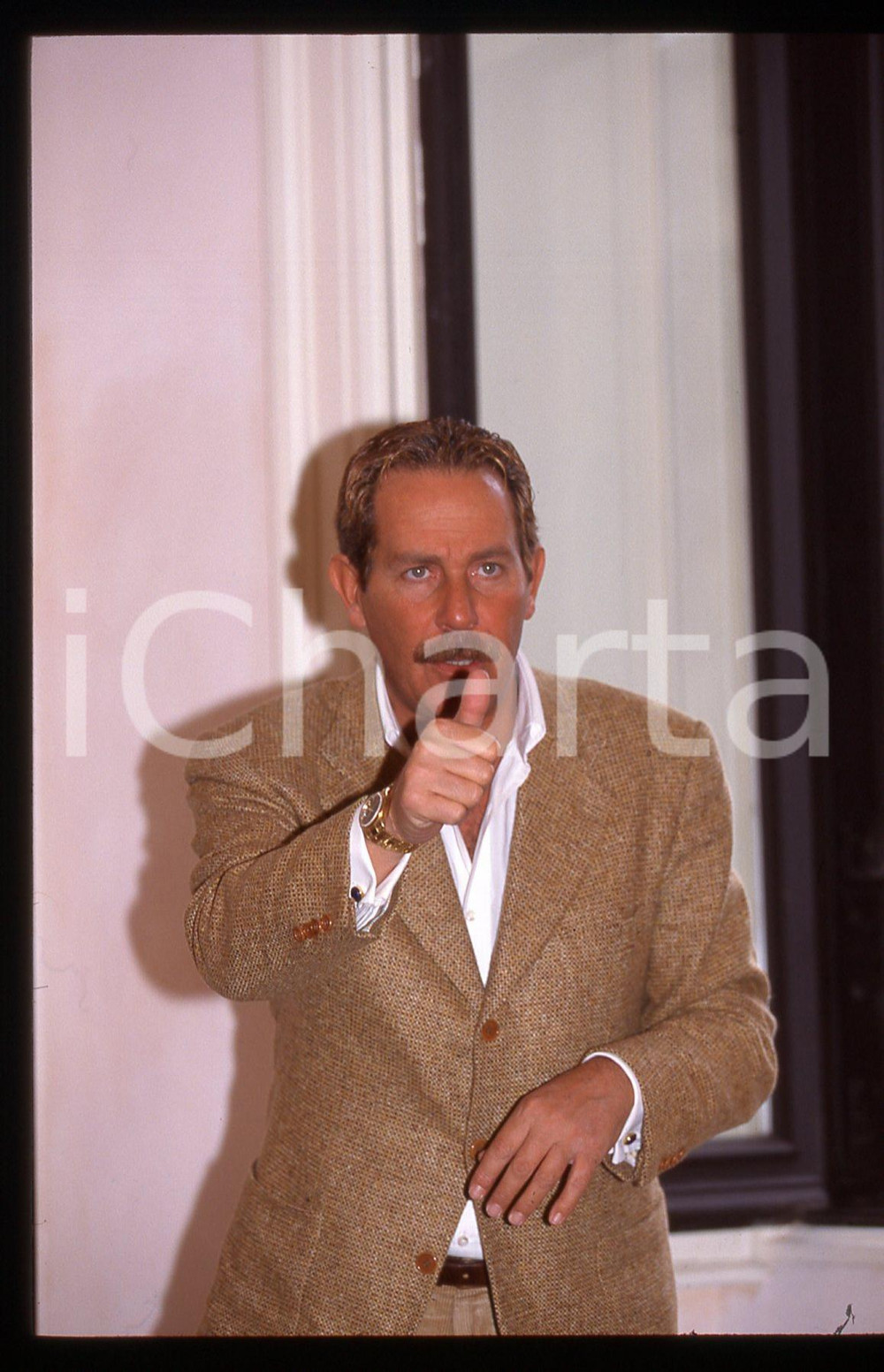 35mm vintage slide*1995ca Presentatore ALBERTO CASTAGNA ritratto (32)