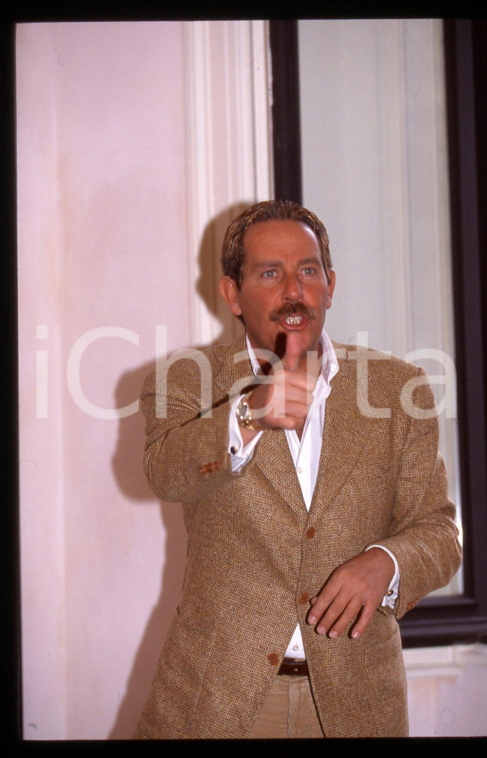 35mm vintage slide*1995ca Presentatore ALBERTO CASTAGNA ritratto (37)