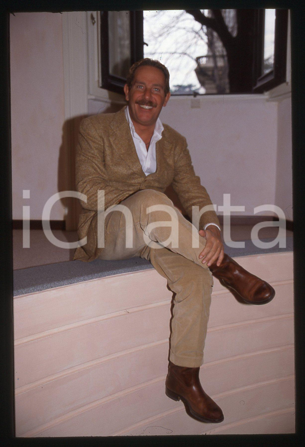 35mm vintage slide*1995ca Presentatore ALBERTO CASTAGNA ritratto (51)