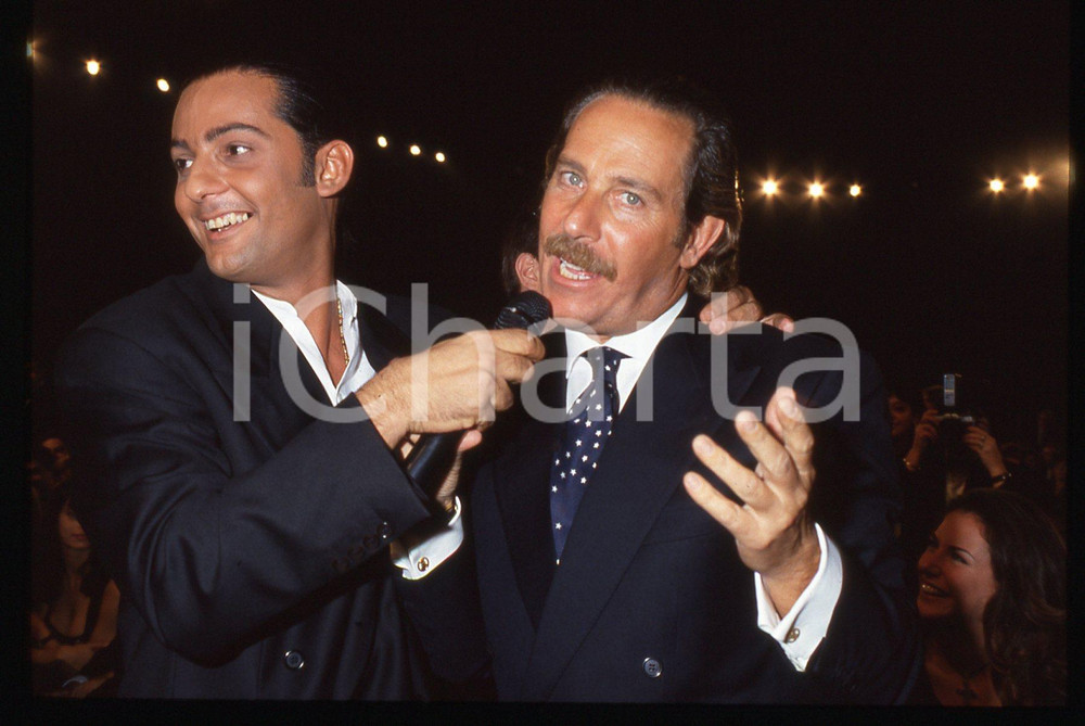 35mm vintage slide* 1995ca ALBERTO CASTAGNA con ROSARIO FIORELLO 