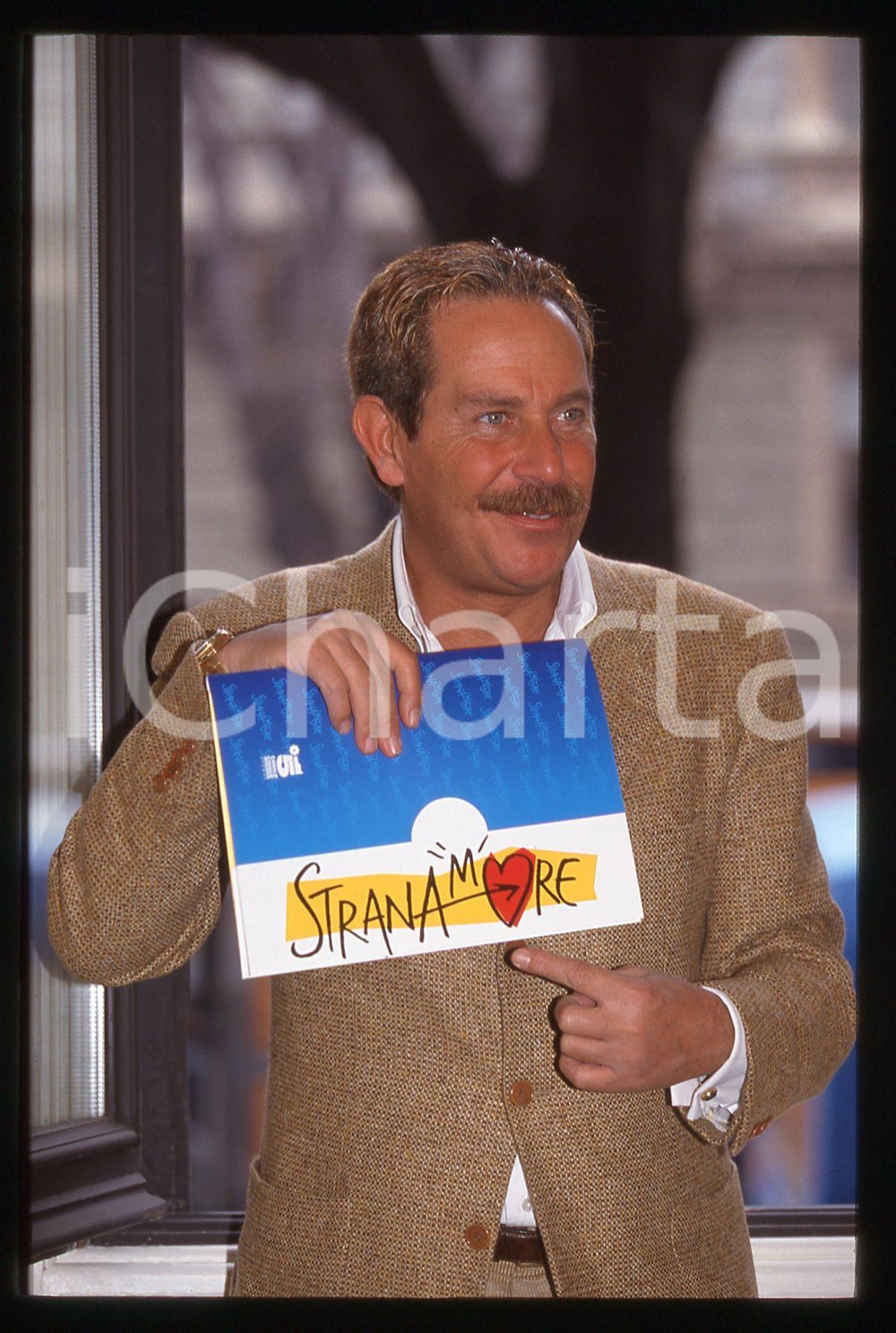 35mm vintage slide*1995ca ALBERTO CASTAGNA con cartelletta STRANAMORE (9)