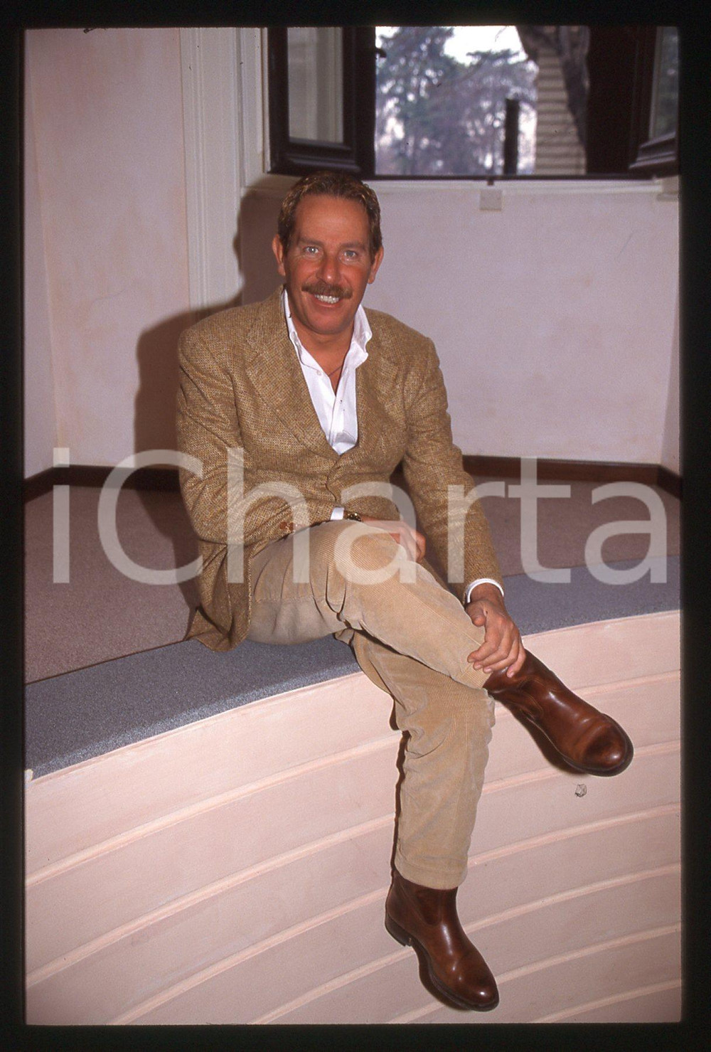 35mm vintage slide*1995ca Presentatore ALBERTO CASTAGNA ritratto (56)