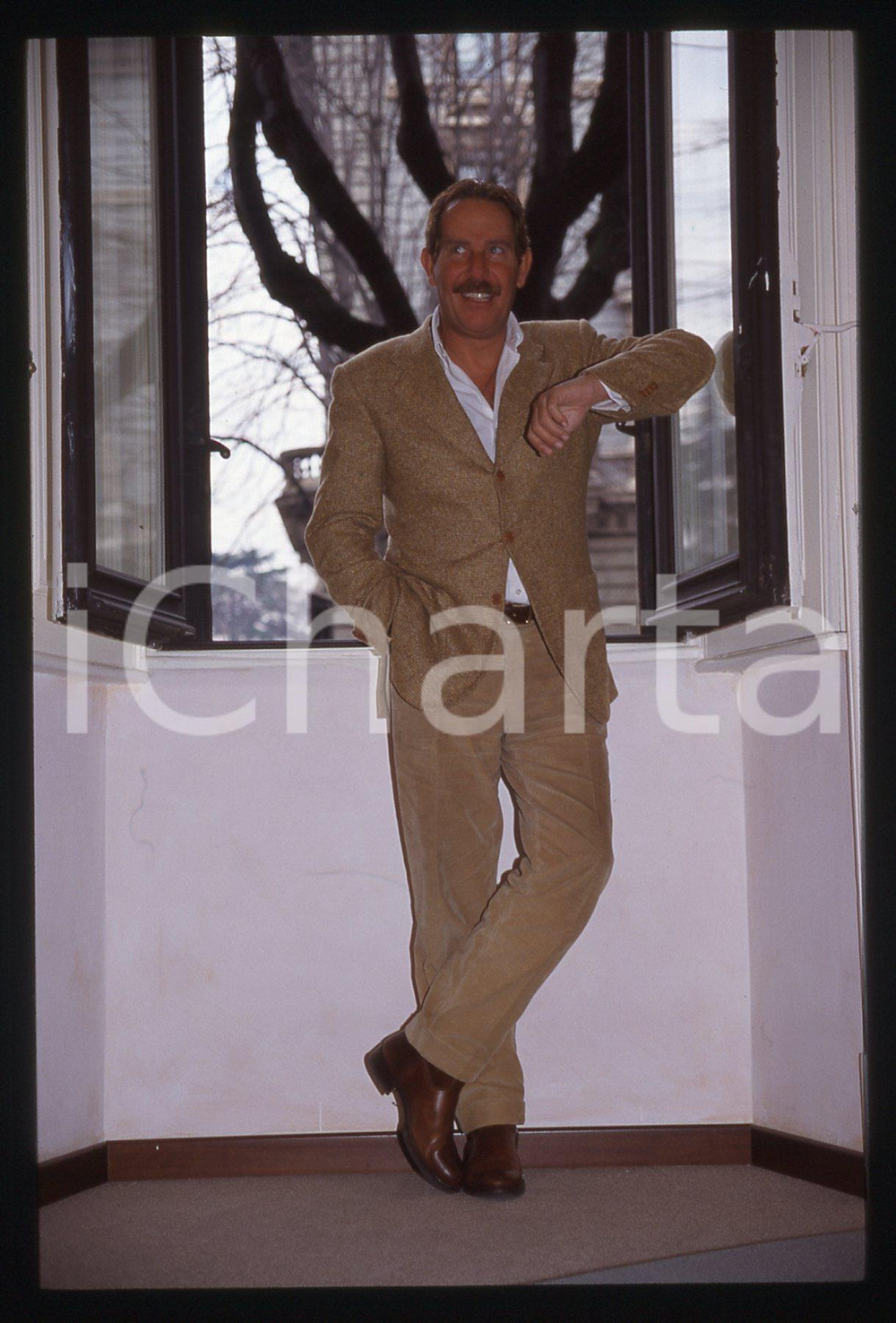 35mm vintage slide*1995ca Presentatore ALBERTO CASTAGNA ritratto (59)