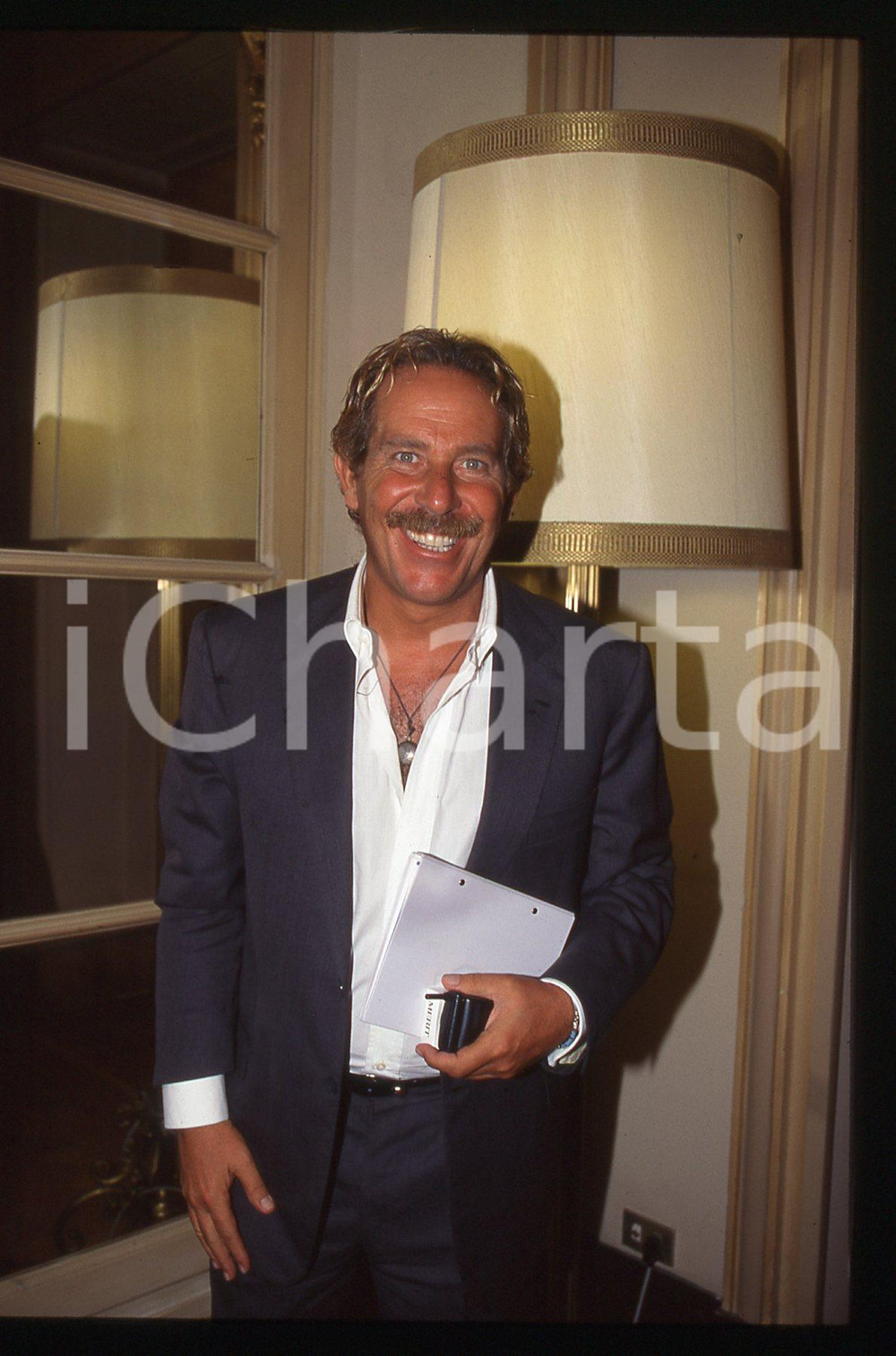35mm vintage slide*1995ca Ritratto ALBERTO CASTAGNA presentatore televisivo (52)