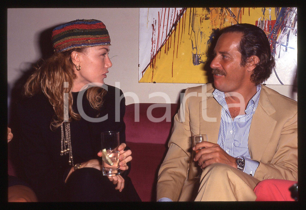 35mm vintage slide* 1995ca ALBERTO CASTAGNA con l'attrice NANCY BRILLI (3)