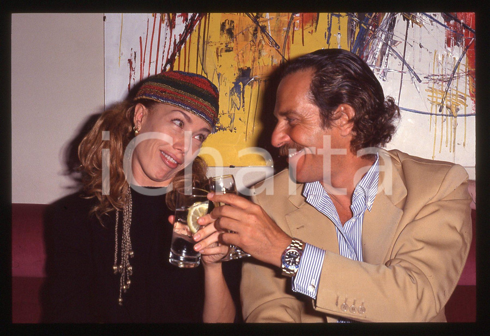 35mm vintage slide* 1995ca ALBERTO CASTAGNA con l'attrice NANCY BRILLI (4)