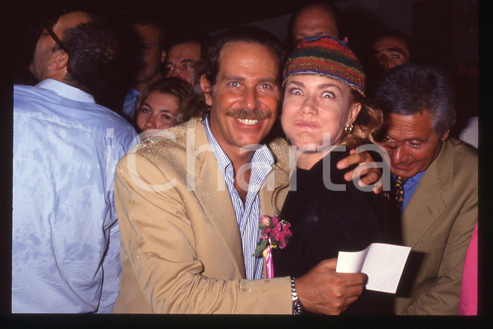 35mm vintage slide* 1995ca ALBERTO CASTAGNA con l'attrice NANCY BRILLI (14)
