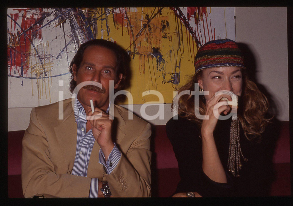35mm vintage slide* 1995ca ALBERTO CASTAGNA in compagnia di NANCY BRILLI 