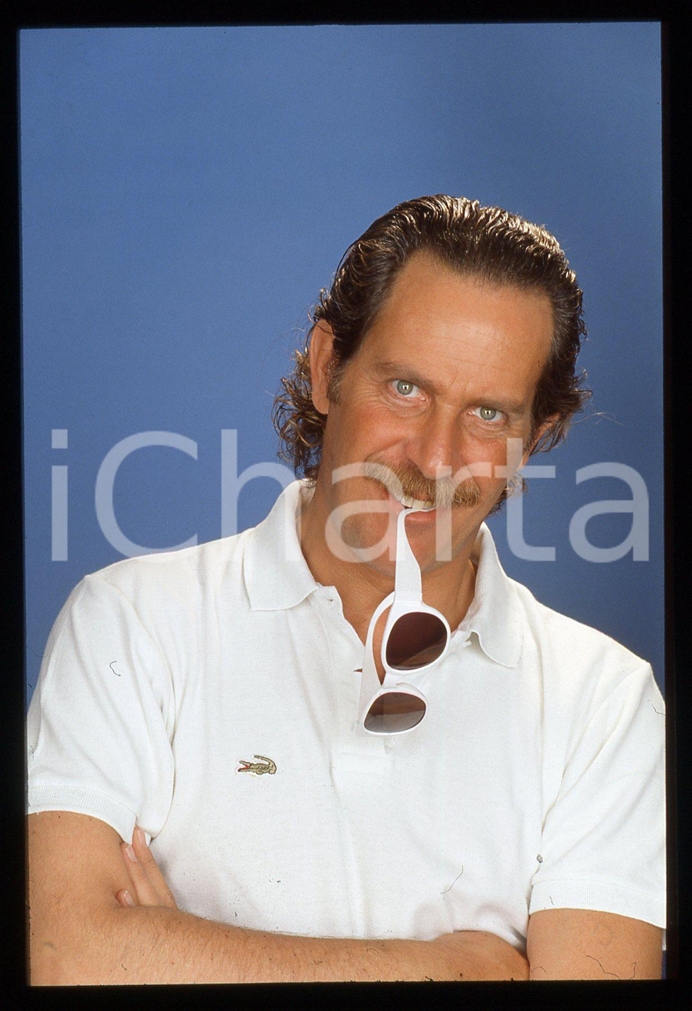 35mm vintage slide* 1990ca ALBERTO CASTAGNA ritratto in studio