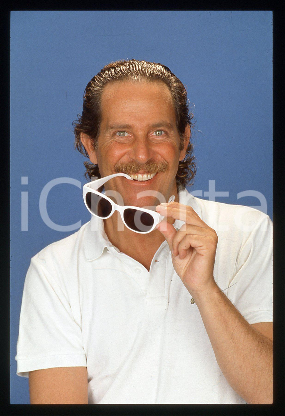 35mm vintage slide* 1990ca ALBERTO CASTAGNA con occhiali bianchi (2)