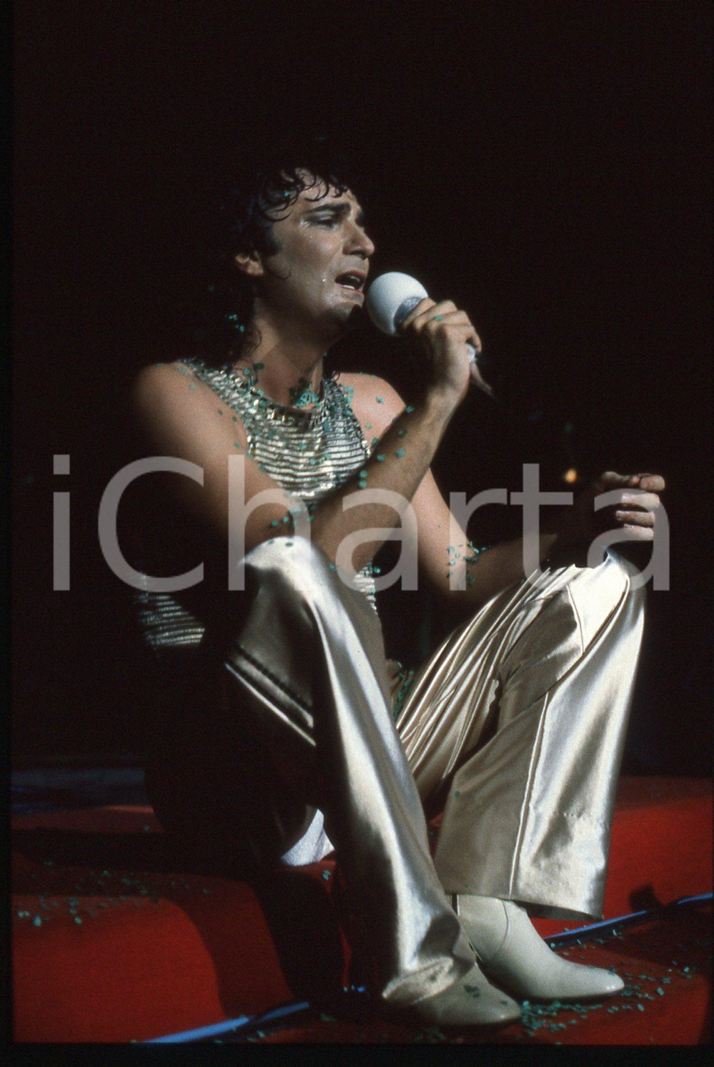 Fotografia d epoca originale 35mm vintage slide 1986 Zero Tour RENATO ZERO durante un concerto 52 1