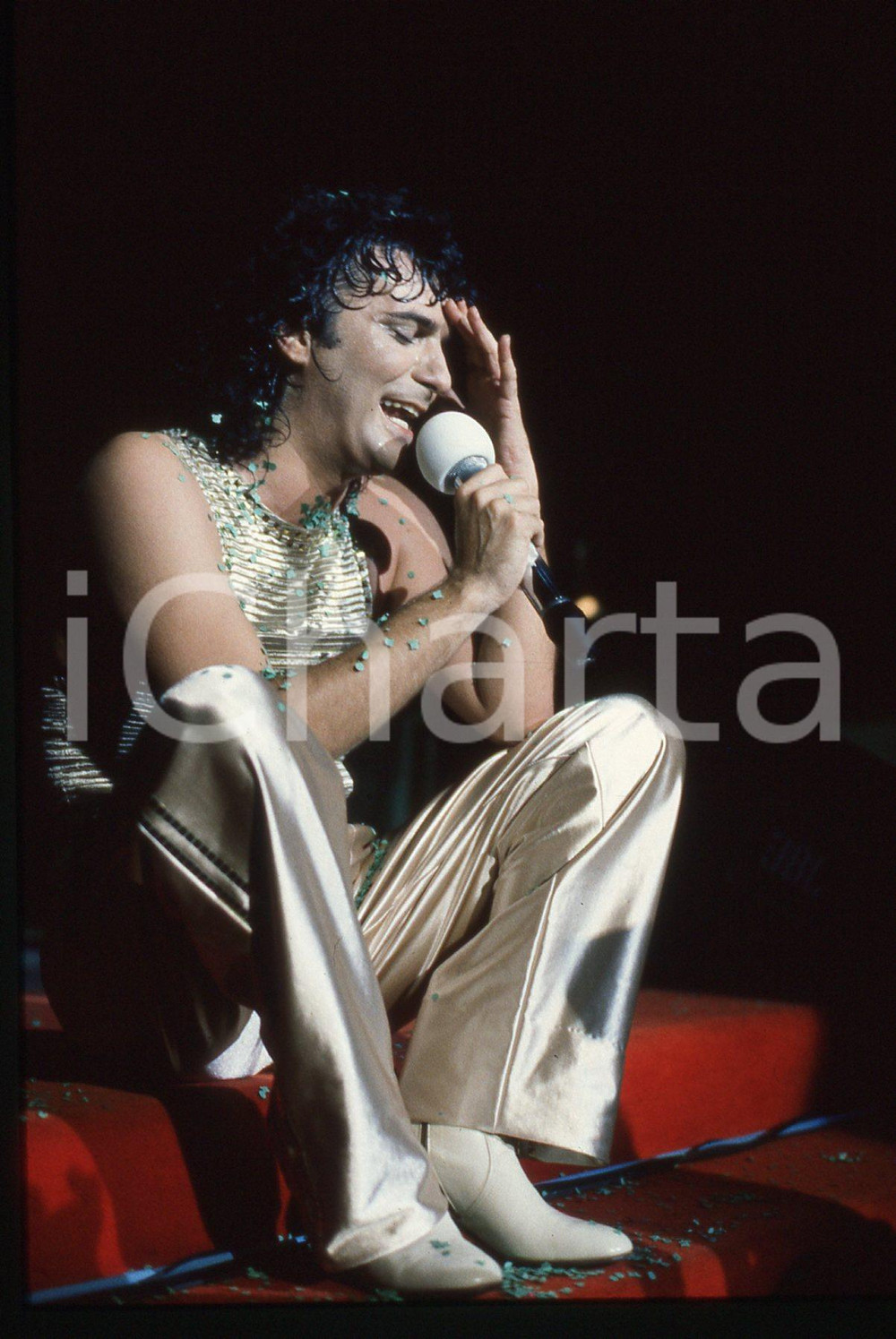 35mm vintage slide* 1986 Zero Tour RENATO ZERO durante un concerto (80)