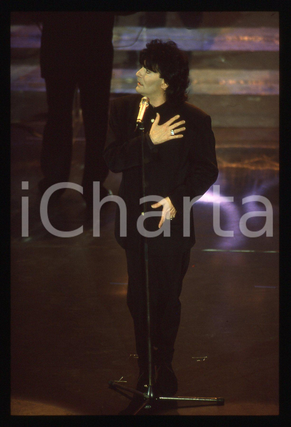 35mm vintage slide*1991 Festival Sanremo RENATO ZERO canta "Spalle al Muro" (5)