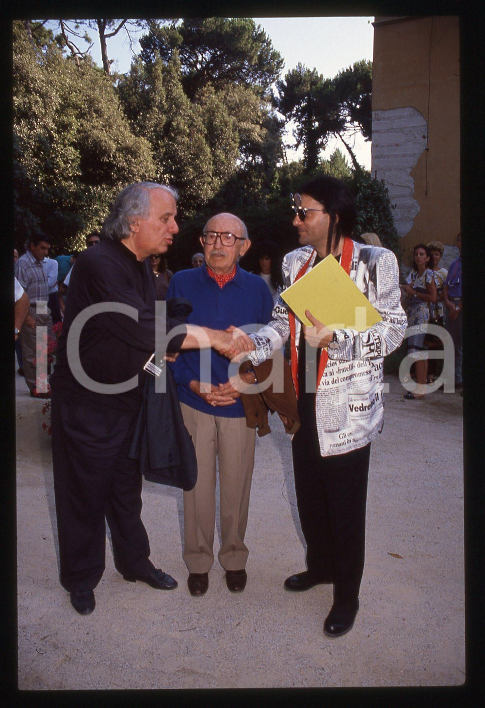35mm vintage slide*1990ca La Versiliana RENATO ZERO, BERNARDINI E FRANCESCHI