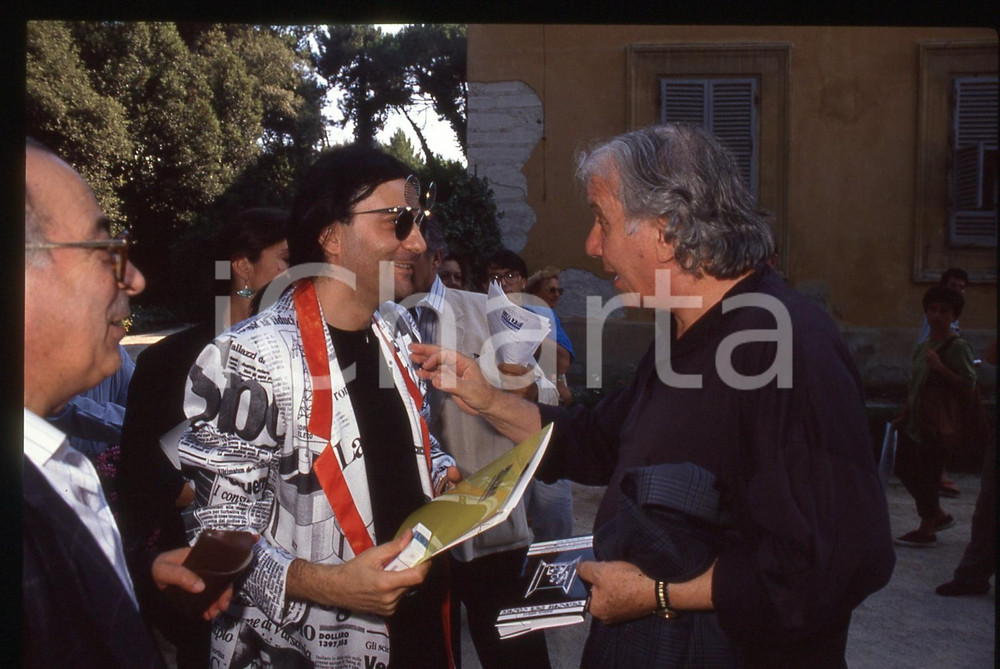 35mm vintage slide*1990ca La Versiliana RENATO ZERO con SERGIO BERNARDINI 