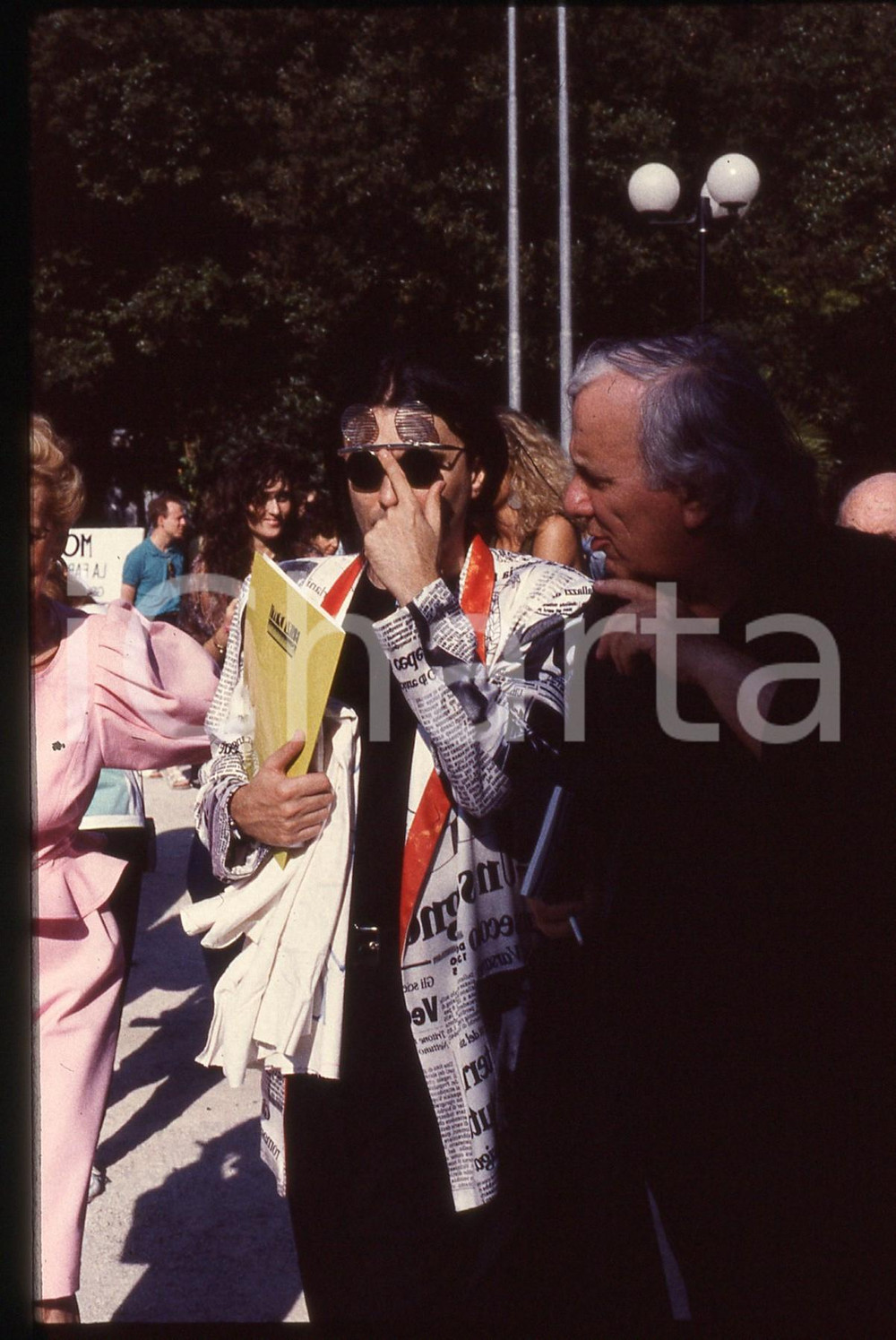 35mm vintage slide*1990ca La Versiliana RENATO ZERO con SERGIO BERNARDINI (2)