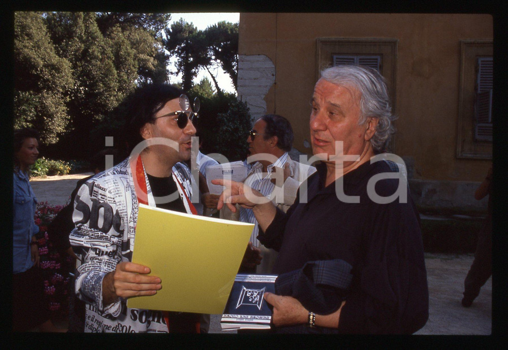 35mm vintage slide*1990ca La Versiliana RENATO ZERO con SERGIO BERNARDINI (4)