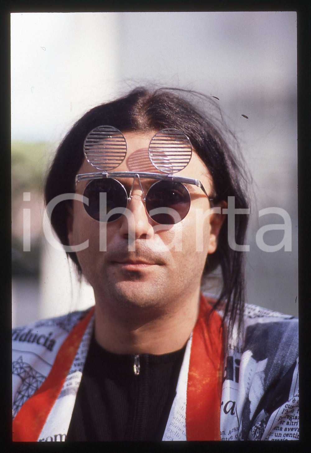 35mm vintage slide*1990ca La Versiliana RENATO ZERO ritratto al Festival (8)