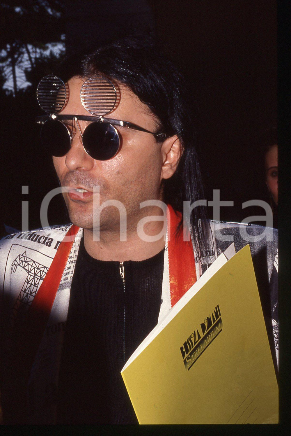 35mm vintage slide*1990ca La Versiliana RENATO ZERO ritratto al Festival (10)