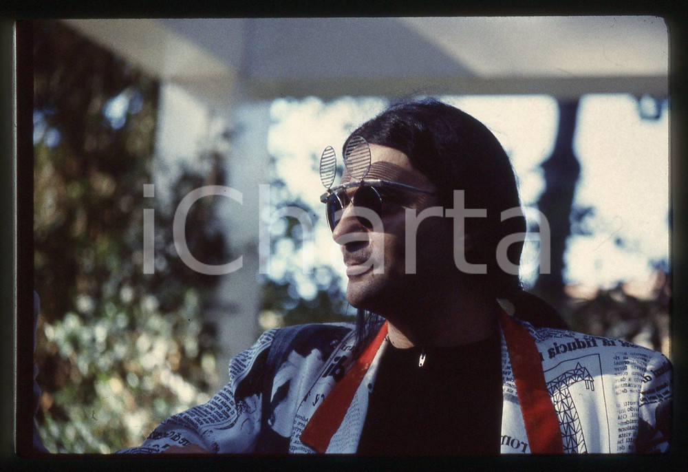 35mm vintage slide*1990ca La Versiliana RENATO ZERO ritratto al Festival (15)