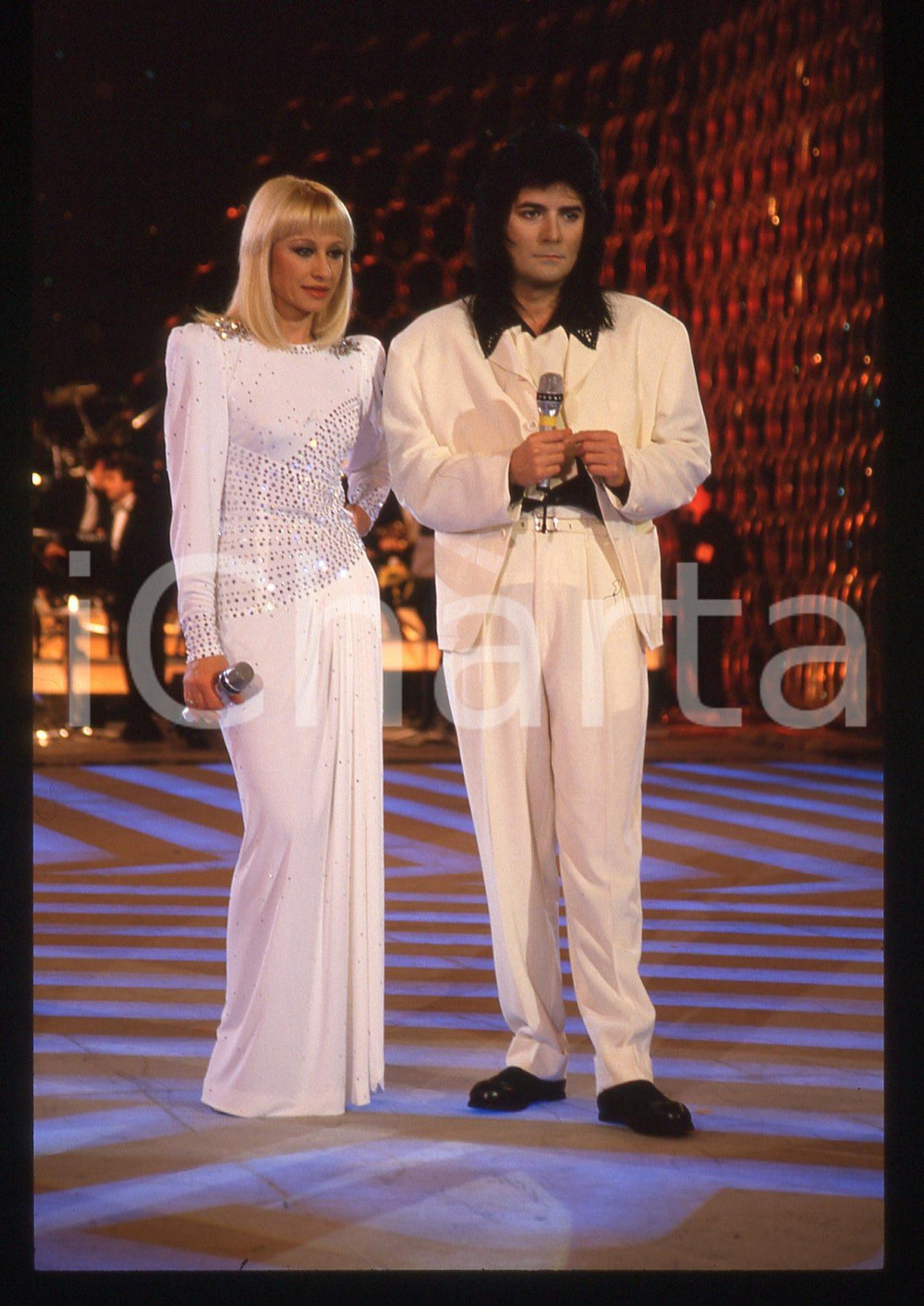 35mm vintage slide* 1987 Raffaella Carrà Show RENATO ZERO e RAFFAELLA CARRA' 