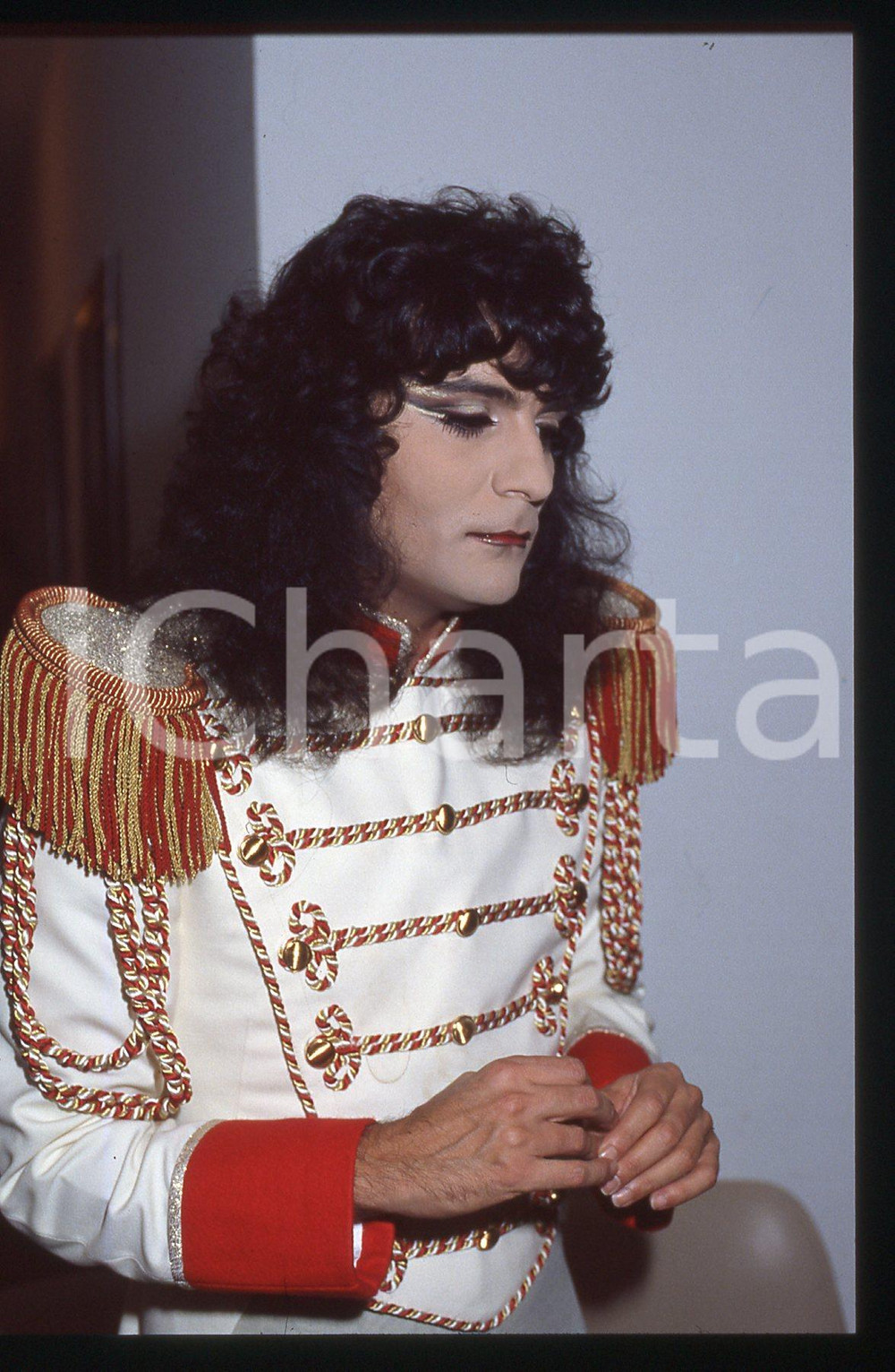 Fotografia d epoca originale 35mm vintage slide 1984 Riva del Garda RENATO ZERO ritratto 9 1