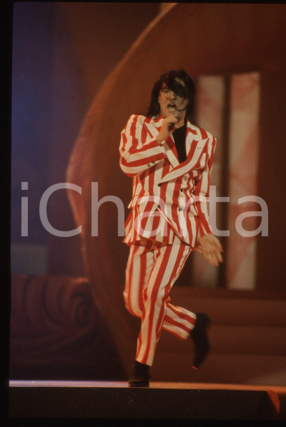 35mm vintage slide*1989 Riva del Garda RENATO ZERO canta VOYEUR