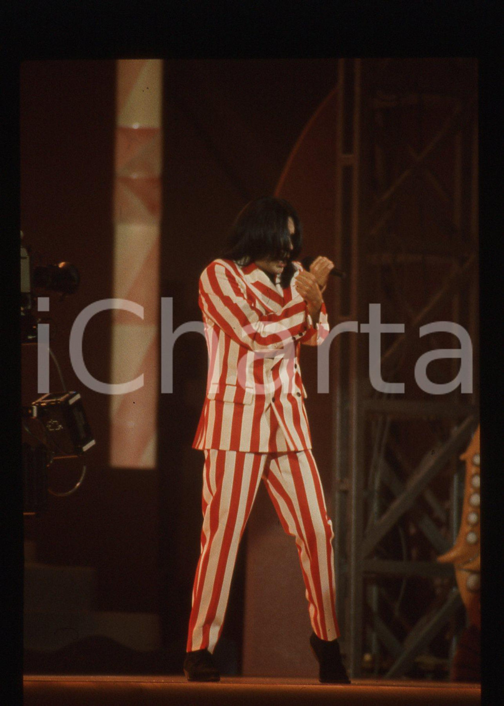 35mm vintage slide*1989 Riva del Garda RENATO ZERO canta VOYEUR (12)