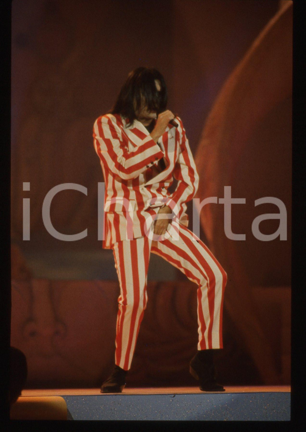 35mm vintage slide*1989 Riva del Garda RENATO ZERO canta VOYEUR (16)
