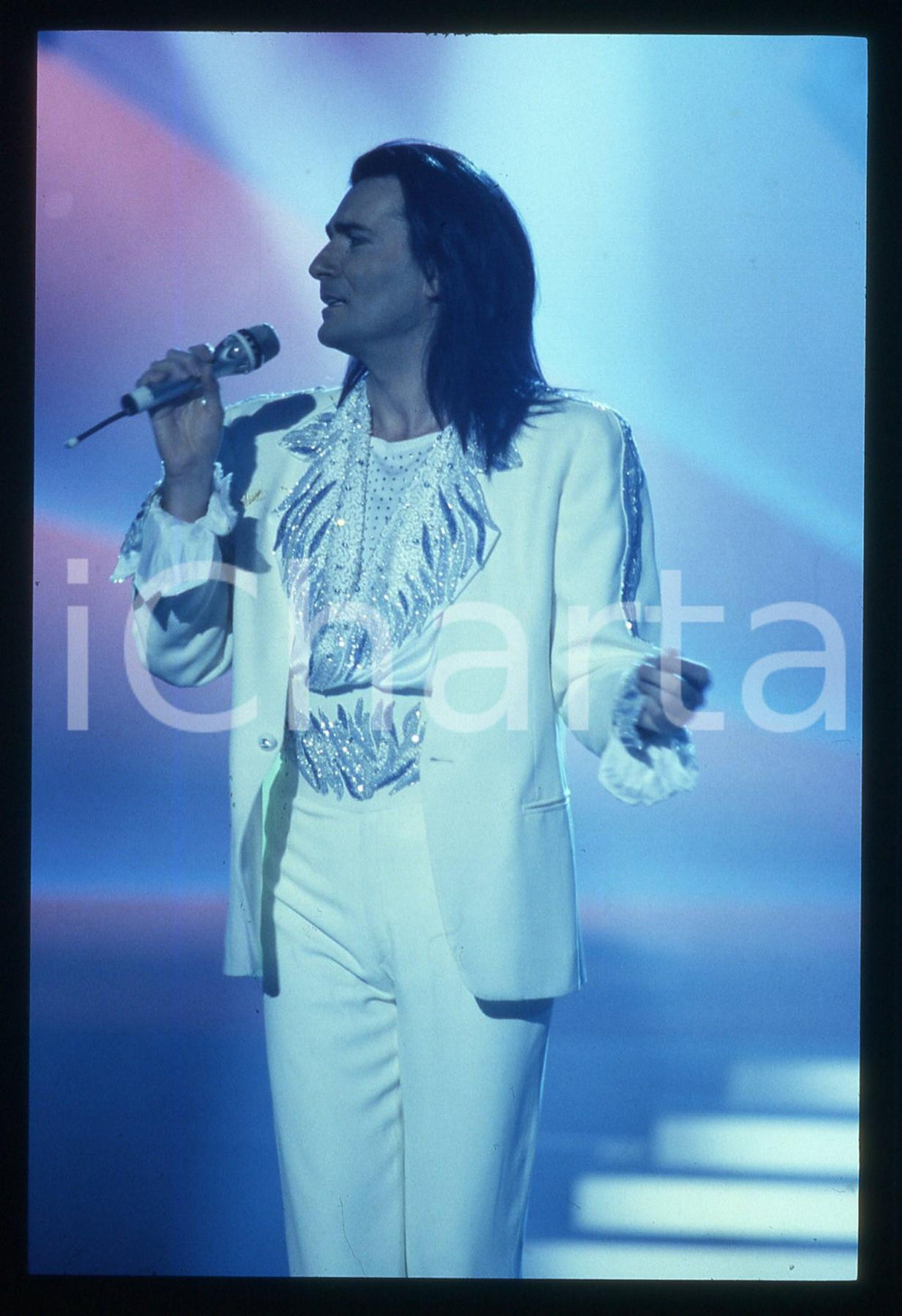 35mm vintage slide* 1989 Saint Vincent Renato ZERO canta "Il grande mare"