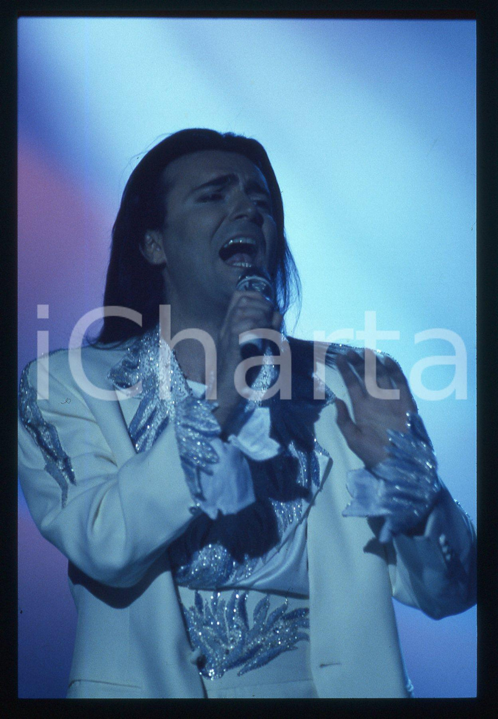 35mm vintage slide* 1989 Saint Vincent Renato ZERO canta "Il grande mare" (4)