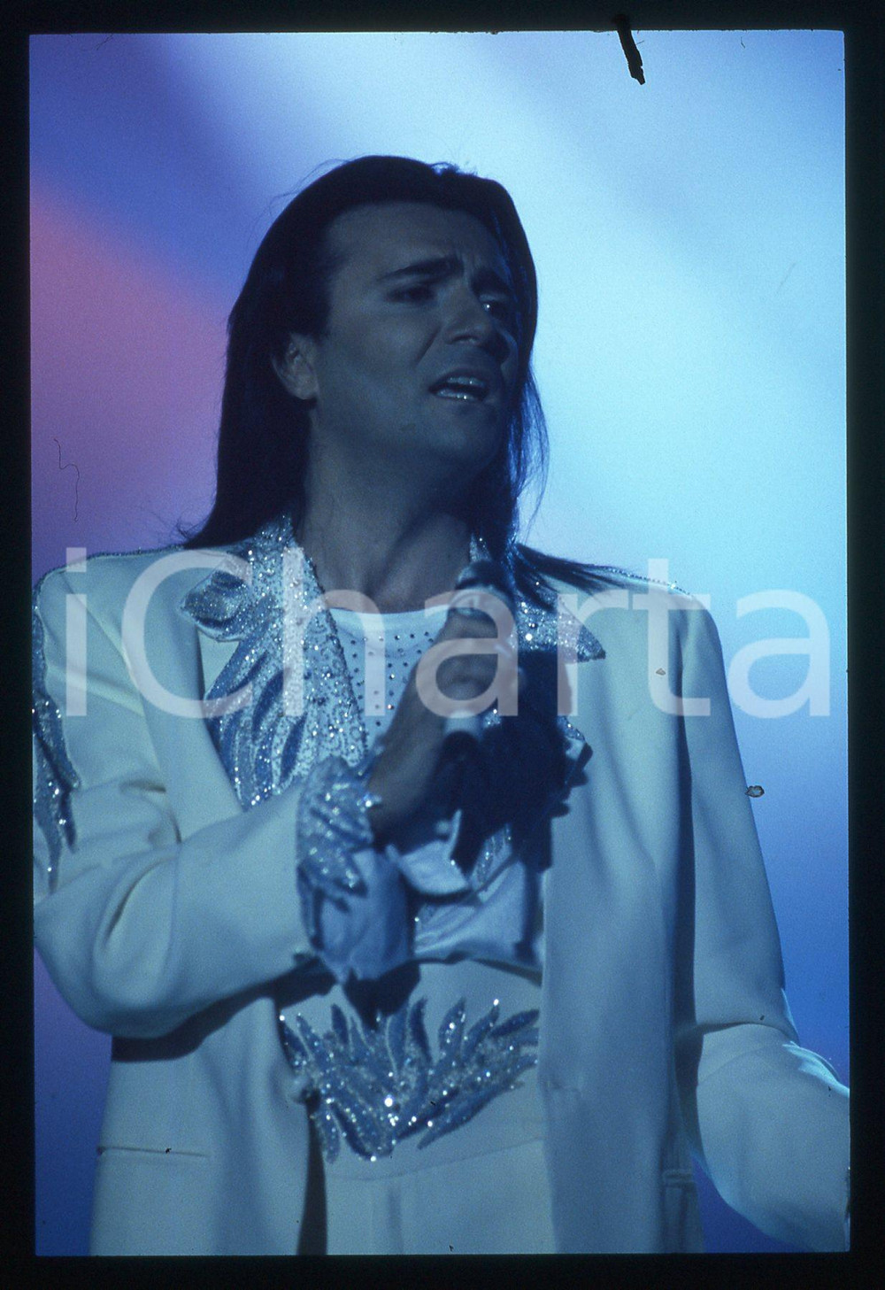 35mm vintage slide* 1989 Saint Vincent Renato ZERO canta "Il grande mare" (12)