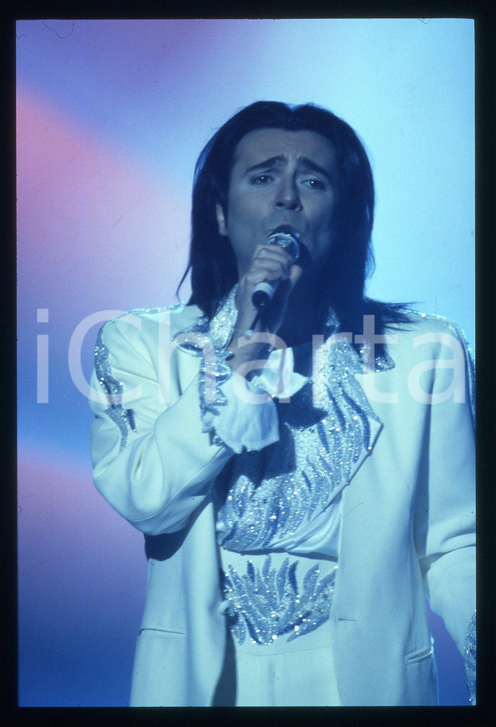 35mm vintage slide* 1989 Saint Vincent Renato ZERO canta "Il grande mare" (13)