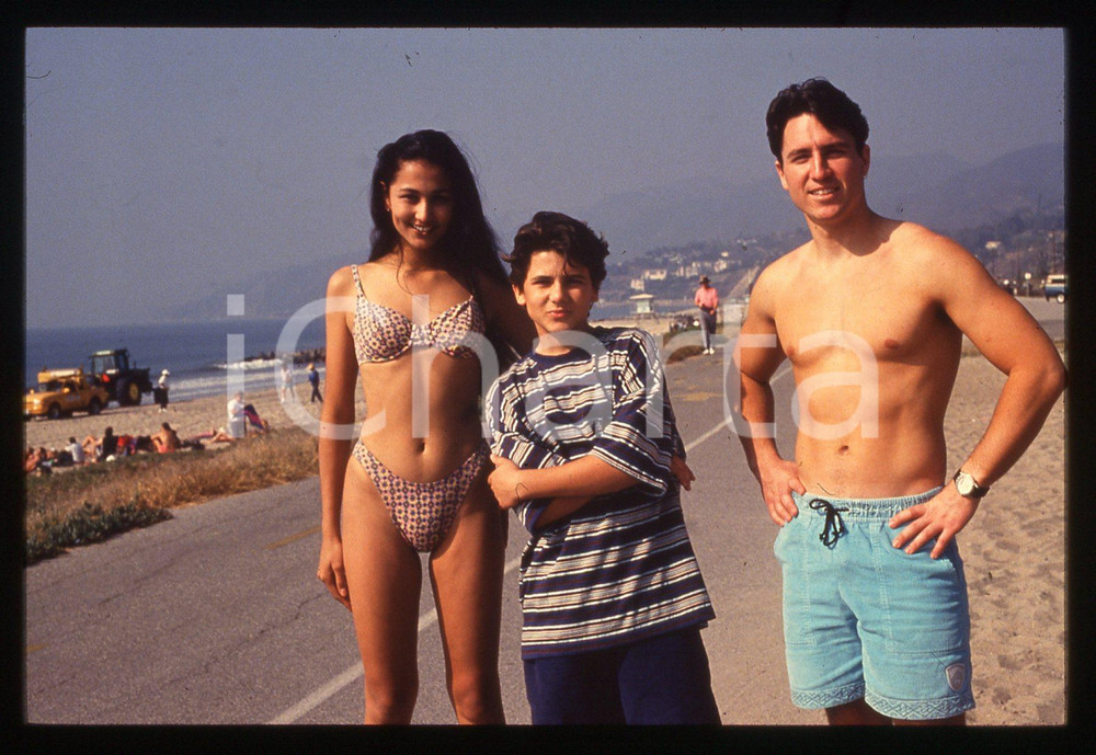 Fotografia d epoca originale 35mm vintage slide 1990ca Serie tv BAYWATCH Jeremy JACKSON Ritratto dell attore 1