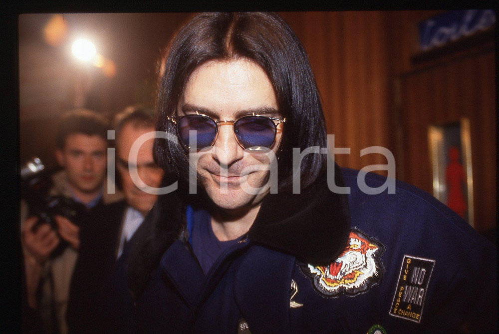 35mm vintage slide* 1990ca Renato ZERO durante conferenza stampa Fonòpoli (4)