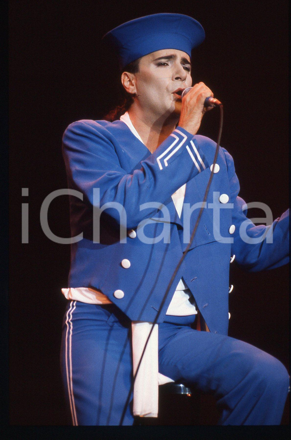 35mm vintage slide* 1990 Viareggio Renato ZERO canta "No! Mamma,no" (3)