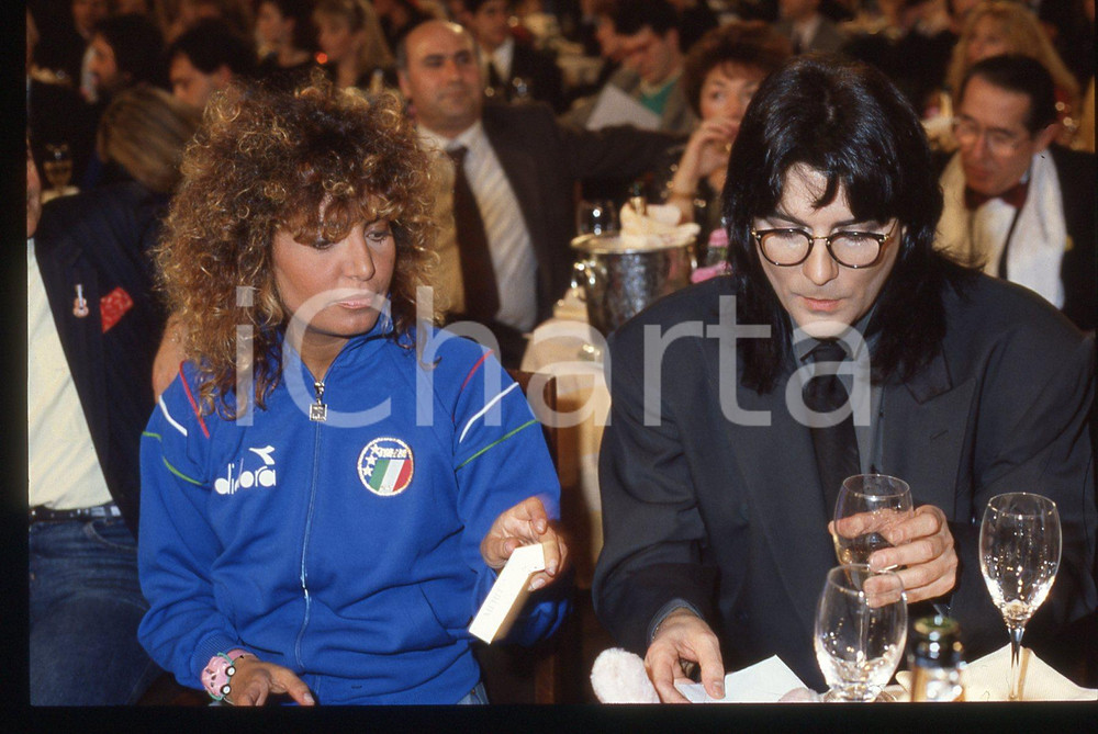35mm vintage slide* 1987 Sanremo Renato ZERO e Loredana BERTE'
