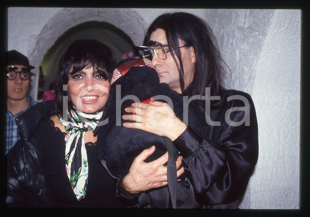 35mm vintage slide* 1995ca Renato ZERO ritratto con Loredana BERTE' (2)
