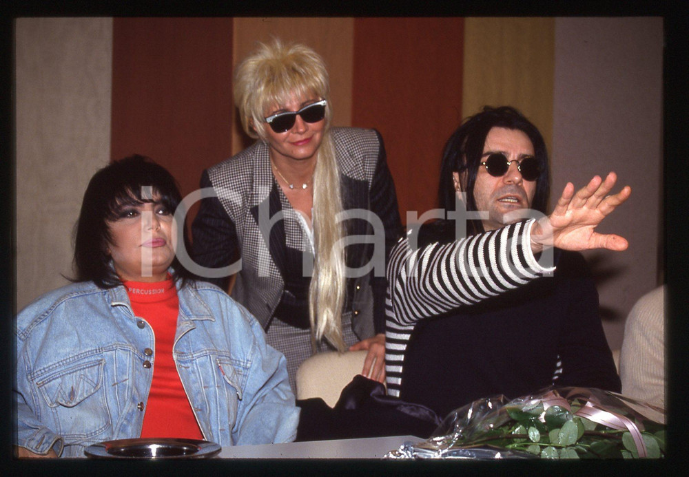 35mm vintage slide* 1995ca Renato ZERO ritratto con Loredana BERTE' (3)