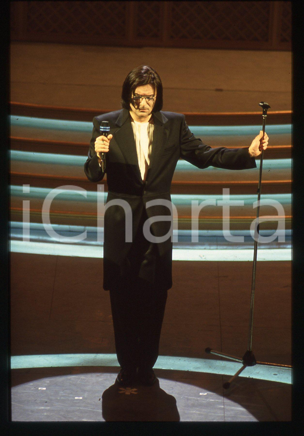 35mm vintage slide* 1990ca Ritratto di Renato ZERO sul palcoscenico