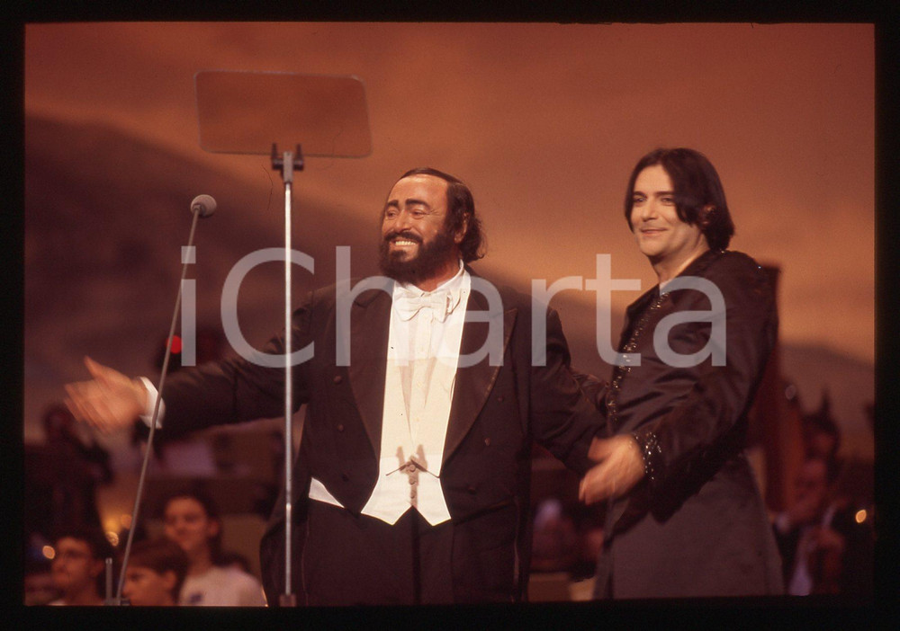 35mm vintage slide* 1999 Pavarotti & Friends Renato ZERO e Luciano PAVAROTTI (3)