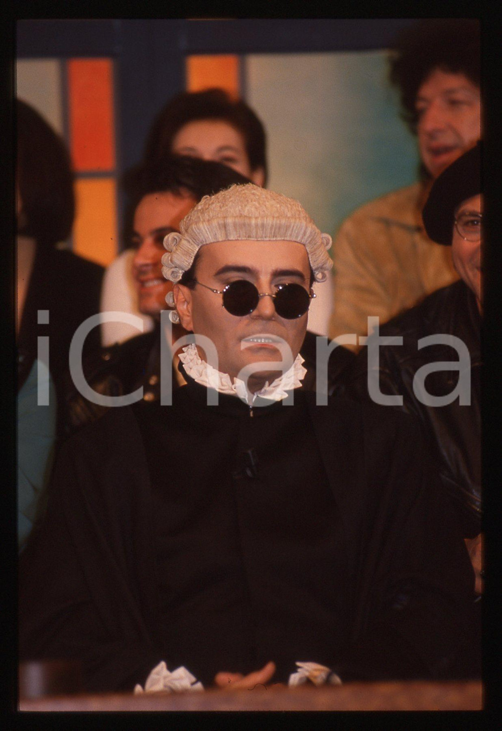 35mm vintage slide* 1990ca Renato ZERO con toga e parrucca (2)